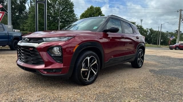 2023 Chevrolet Trailblazer RS in Crimson Metallic — front three-quarter view